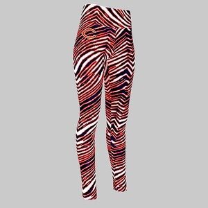 NWT NFL Chicago Bears Zebra Print Women's Leggings - Lg